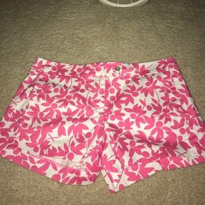 Jcrew pink patterned shorts